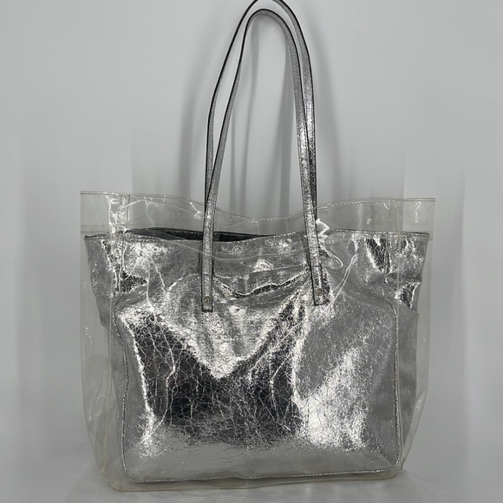 Aldo Clear and Silver Beach Bag‎